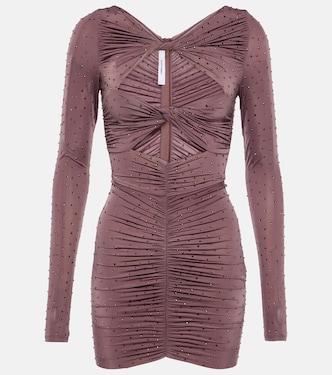 Embellished cutout ruched minidress | Alex Perry