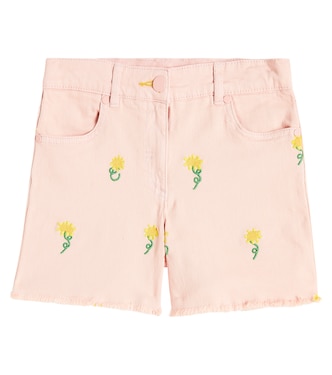 Shorts de denim con bordado floral | Stella McCartney Kids