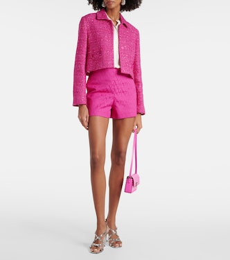Giacca cropped VGold in tweed lamé | Valentino