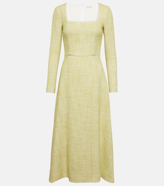 Vestido midi Fara de tweed de algodón | Emilia Wickstead
