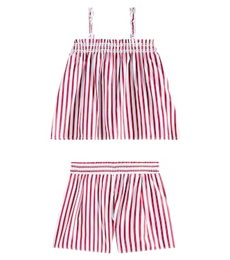 Set de top y shorts de algodón a rayas | Polo Ralph Lauren Kids