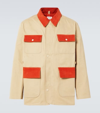 Corduroy-trimmed cotton twill field jacket | Bode