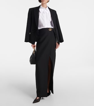 Falda larga de Crepe Couture | Valentino