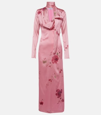Bedrucktes Maxikleid aus Satin | Blumarine