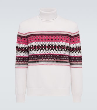 Intarsia cashmere turtleneck sweater | Zegna