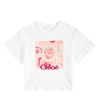 코튼 저지 티셔츠 | Chloé Kids