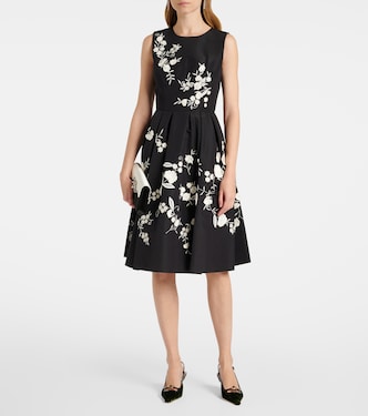 Besticktes Midikleid aus Seide | Carolina Herrera