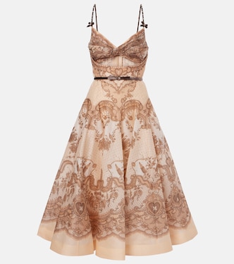 Midikleid Crush aus Leinen und Seide | Zimmermann