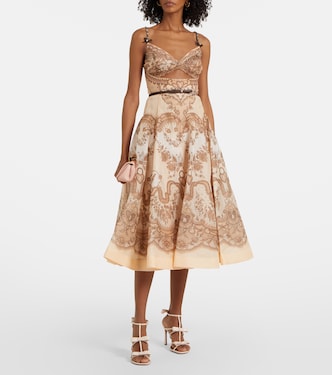 Abito Crush in organza di lino e seta | Zimmermann