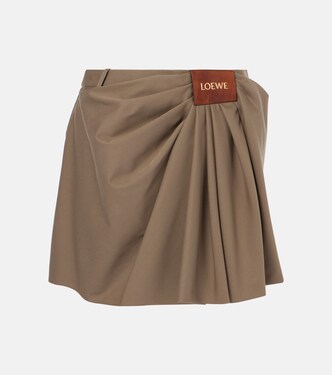 Mini-jupe en coton et soie | Loewe