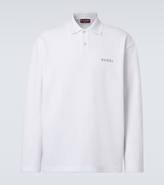 Logo cotton-blend polo shirt | Gucci