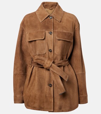 Belted suede field jacket | Brunello Cucinelli