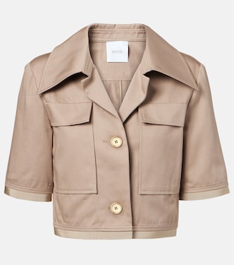 Cropped cotton gabardine jacket | Patou