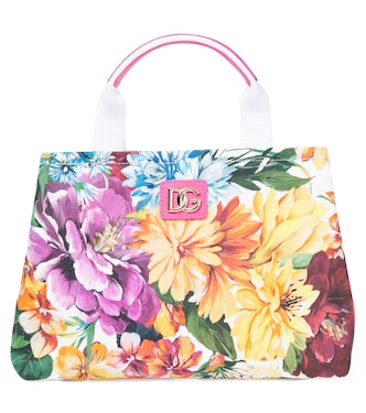 DG floral canvas tote bag | Dolce&Gabbana Kids
