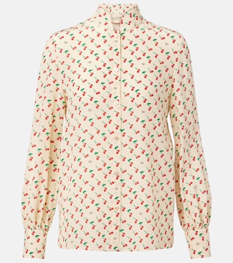 Blouse Cady Couture imprimée en soie | Valentino