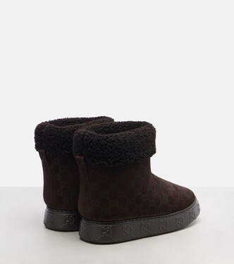 Schneestiefel Nat GG aus Veloursleder | Gucci