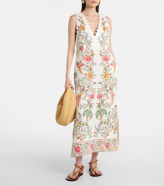 Bedrucktes Maxikleid aus Leinen | Farm Rio