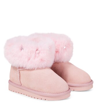 Embellished suede boots | Monnalisa