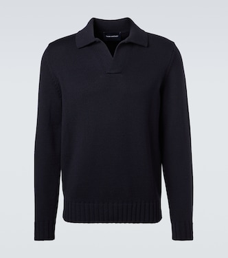 Wool polo sweater | Thom Sweeney
