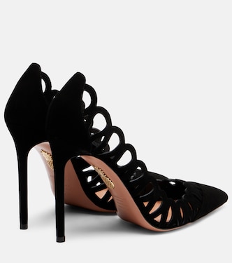 Peep 105 scalloped leather pumps | Aquazzura
