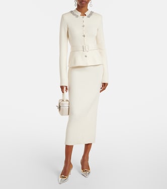 Embellished knitted midi dress | Self-Portrait