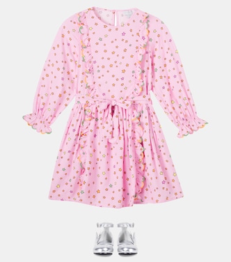 Ballerinas aus Metallic-Lederimitat | Stella McCartney Kids