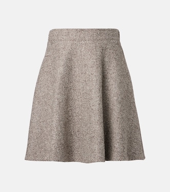 High-rise wool-blend miniskirt | Brunello Cucinelli