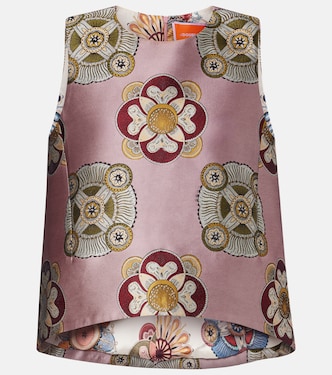 La Scala asymmetric jacquard top | La DoubleJ