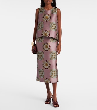 La Scala asymmetric jacquard top | La DoubleJ