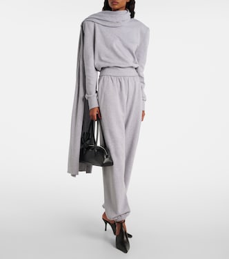 Scarf-detail cotton-blend sweatshirt | Magda Butrym