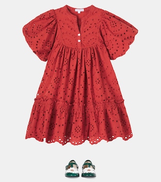 Cruz broderie anglaise cotton dress | Poupette St Barth Kids