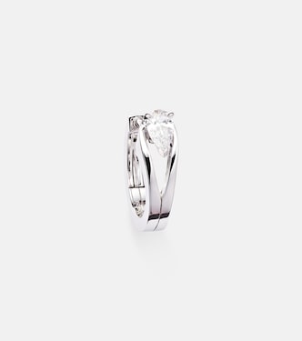 Boucle d'oreille unique Serti Inversé XS en or blanc 18 ct et diamant | Repossi