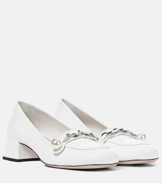 Embellished patent leather pumps | Miu Miu