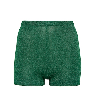 Shorts in lamé a vita alta | Valentino