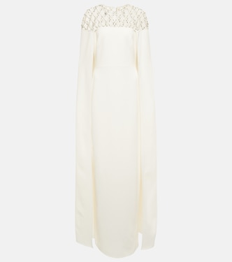 Bridal Verzierte Robe aus Crêpe | Safiyaa