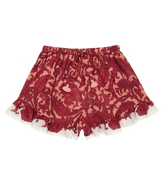 Shorts in cotone con stampa paisley | Zimmermann Kids