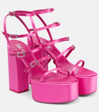 Jessica 130 satin platform sandals | Paris Texas