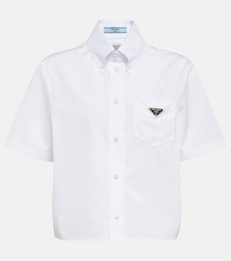 Chemise en coton à logo | Prada