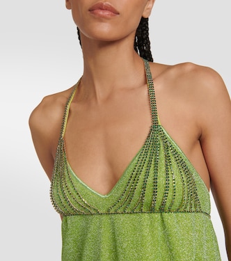 Gem embellished chain bra | Oséree