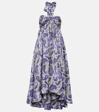 Devi silk halterneck midi dress | Zimmermann
