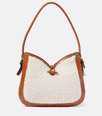 Sac Vigo Medium en cuir et shearling | Isabel Marant