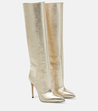 Botas altas de piel metalizada | Paris Texas