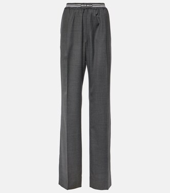 Low-Rise-Hose aus Wolle | Miu Miu