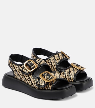Sandali in tweed con pelle | Tod's