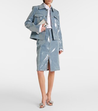 Jeansjacke mit Pailletten | Xu Zhi