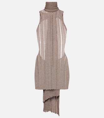 Vestido corto de lamé acanalado  | Aya Muse