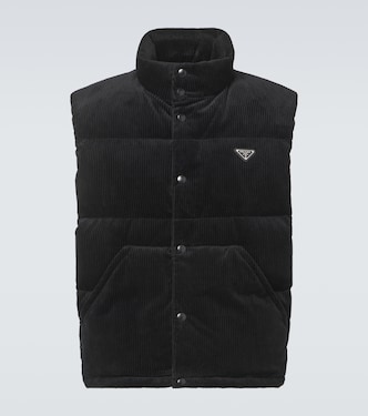 Daunenweste aus Baumwoll-Cord | Prada