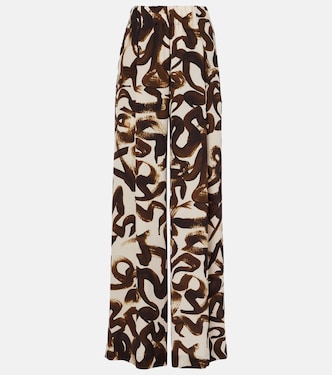 Printed high-rise wide-leg pants | Dries Van Noten