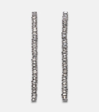 Ohrringe Savannah Mill aus 18kt Weißgold mit Diamanten | Suzanne Kalan