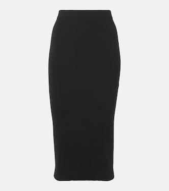Ribbed-knit wool pencil skirt | Saint Laurent